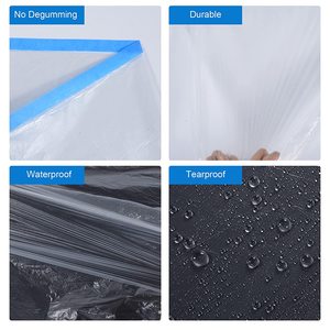 Nastro per Pittori Resistente ai Raggi UV, Pellicola Protettiva Pre-Applicata Impermeabile in Plastica per Verniciatura a Spruzzo - Product Image 6