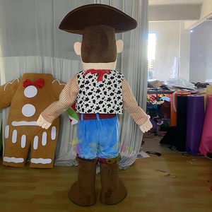 Traje de Mascota de vaquero occidental de dibujos animados impresos personalizados Diseño de moda de <span class=keywords><strong>niño</strong></span> lindo para la promoción de Halloween - Product Image 3