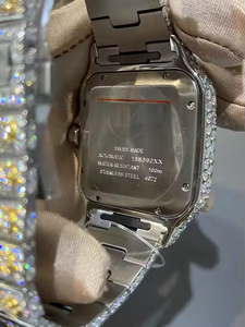 Reloj de Cuarzo Premium para Hombre con Caja de Aleación, Diamantes de Moissanita de Aspecto Real, Reloj de Pulsera de Lujo para Negocios, Estilo Hip Hop - Product Image 5