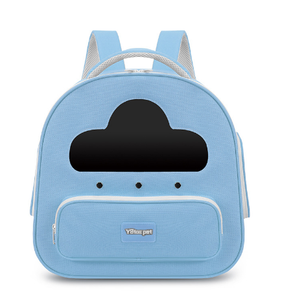 V'Store Pet Cartoon Cloud <b>Backpack</b> Carrier Oxford Material Breathable Zipper Closure for <b>Cats</b> Green Color - Product Image 4