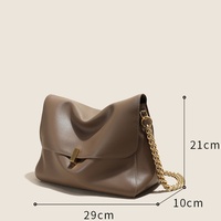 Grand sac à bandoulière pour femme de style postier avec compartiment intermédiaire en cuir véritable et double bandoulière