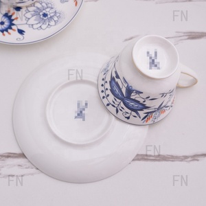 Wholesale Blue Flower Tableware Restaurant Wedding <b>Dinner</b> Plate <b>Set</b> Ceramics Plates Dinnerware Dishes Porcelain for Home Country - Product Image 6