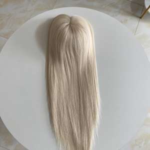 Listo para Enviar: Topper de Cabello Humano Ruso Premium con Base de Seda YF-2306 - Base de Seda 9x9 60 #   Color 14-18 pulgadas en Existencia - Product Image 5