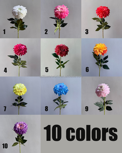 Nuovo Design Fiore di Dalia Artificiale in Seta, Singola Testa Rosa e Bianca, Fiori Artificiali di Dalia per Decorazioni Matrimoniali - Product Image 5