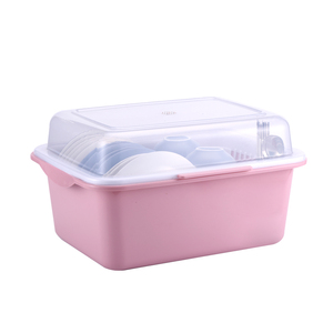 Estante de plástico multifunción para platos de cocina, bandeja de drenaje y placa de cubierta - Product Image 6