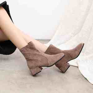 Femmina di spessore con stivali di modo di autunno e di inverno delle donne calze elastiche stivali con scarpe delle donne Britanniche - Product Image 4