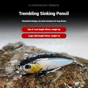 Esca da Pesca Vibrante Ultra Leggera 45mm 4g 55mm 7g a Lenta Immersione Tremolante per Pesca in Fiume - Product Image 2