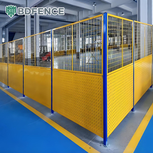 Nhà kho thép cách ly nhà máy lưới bảo vệ thiết bị hàng rào dày trong nhà đẩy-Kéo cửa lưới bảo vệ - Product Image 4