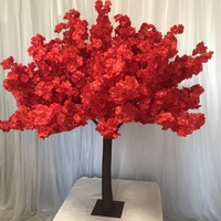 Élégant arbre lumineux de fleurs artificielles en soie bleu ciel, fleurs de cerisier pour la décoration de mariage, de baby shower et de fête