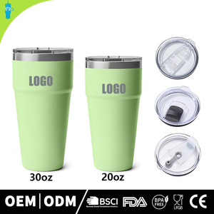 Nouvelle Tasse de <span class=keywords><strong>Voyage</strong></span> Isotherme Classique en Acier Inoxydable à Double Paroi de 30 oz et 20 oz avec Couvercle en Caoutchouc et Couvercle Amovible - Product Image 1