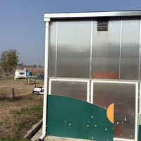 Kit de serre en panneaux de polycarbonate isolés, feuilles de plastique PC renforcées, ensemble complet de serre pour la plantation commerciale