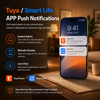 Vidéophone Tuya 5 pouces 2MP avec audio bidirectionnel et batterie 10000mAh 140 °   Caméra de vision nocturne grand angle avec détection de mouvement PIR pour judas vidéo