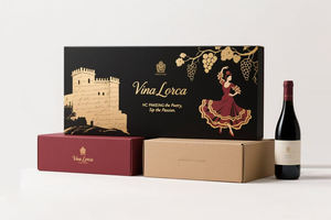 Boîtes d'emballage pour vin DTC en carton ondulé (option B/E) avec boîte d'expédition découpée et boîte cadeau intérieure rigide – Vente en gros - Product Image 5