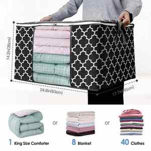 Custom Comforter Storage <b>Bag</b> Zippered <b>Bag</b> with Large Clear Window and Carry Handles - Product Image 2
