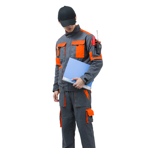 Coton mâle travail costume respirant travail Protection vêtements électricien atelier <span class=keywords><strong>Auto</strong></span> réparation veste travail uniforme ensemble - Product Image 3