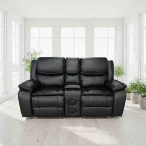 Fauteuil inclinable sectionnel manuel en cuir Frank, confortable et très vendu, idéal pour un salon familial chaleureux - Product Image 2