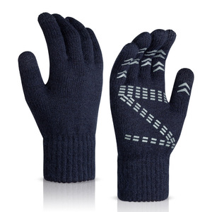 Gants de course d'hiver de haute qualité pour hommes en laine et coton de <span class=keywords><strong>cachemire</strong></span> avec logo <span class=keywords><strong>mitaines</strong></span> thermiques chaudes pour écran tactile compatibles pour - Product Image 6