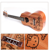 High Quality Factory Price 21 Inch Soprano Ukulele Engraving Ukuleles Musical Instruments