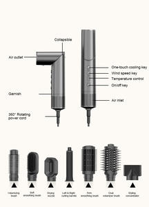 Styler ionique pour cheveux <span class=keywords><strong>SMET</strong></span> 7 en 1 avec moteur sans balais (110 000 tr/min), sèche-cheveux 3 vitesses 900 W, lisseur, boucleur, usage domestique - Product Image 3