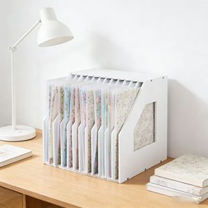 A4 <b>File</b> Rack 12 Tier Vertical Document <b>Storage</b> Desktop Organizer For Office Home Use - Product Image 1