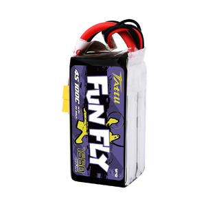 Batterie Lipo <span class=keywords><strong>TATTU</strong></span> <span class=keywords><strong>FUNFLY</strong></span> 1550mAh 100C <span class=keywords><strong>4S</strong></span> avec prise XT60 pour voiture de course RC et accessoires de drone, batterie de charge - Product Image 4