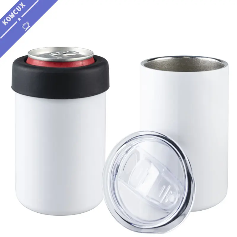 EUA Warehouse Frete Grátis 12oz Aço Inoxidável Parede Dupla Sublimação Blanks Isolador Skinny Can Cooler