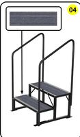 LA LA-36, main courante très vendue, pour la maison, 2 marches, marches pour spa, portable, camping-car, voyage, remorque, véranda, échelle extérieure