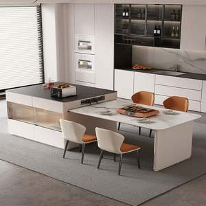 Modern Customized Complete White Kitchen <b>Island</b> <b>Table</b> With Sink - Product Image 4