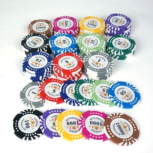 Fichas de póker de alta calidad, arcilla de cinco estrellas, 14g, 40mm, 11 colores con palos de valor en efectivo, logotipo personalizado para casino, club de póker, venta al por mayor de fábrica - Product Image 3