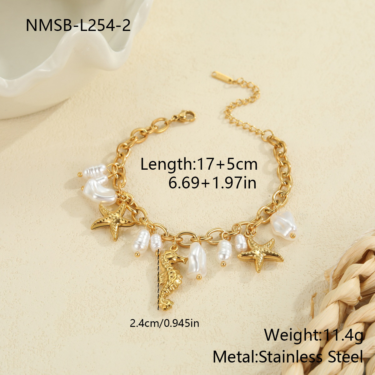 สร้อยข้อมือจี้ฮิปโปแคมปัส NMSB-L254-2