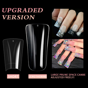 Nouvel arrivage de faux ongles en mode canard, demi-couverture, embouts transparents, extension d'ongles français 10 tailles pour fournitures de <span class=keywords><strong>manucure</strong></span> - Product Image 4