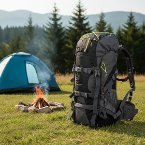<span class=keywords><strong>Sac</strong></span> à dos <span class=keywords><strong>de</strong></span> camping unisexe 65L multifonctionnel en tissu Oxford, <span class=keywords><strong>sac</strong></span> <span class=keywords><strong>de</strong></span> randonnée respirant et imperméable avec port USB pour les voyages en montagne en plein air - Product Image 5