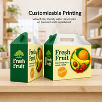 Carton pour fruits à coque en papier kraft, matériaux recyclés, doublure en éponge pour oranges, citrons, citrons verts, pamplemousses, stockage et livraison en chaîne du froid