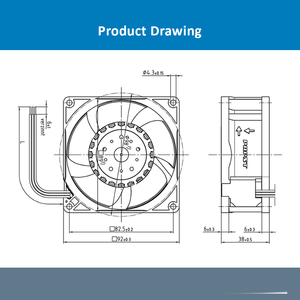 ebmpapst 3214J-39NR Ball Bearing DC Electric 24V 6.5W 0.27A 6000RPM 130m3/h Axial Cooling <b>Fan</b> OEM - Product Image 4