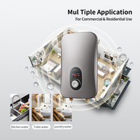 Chauffe-eau électrique instantané sans réservoir intelligent et portable 220V 5.5KW, chauffage rapide réglable, en acier inoxydable, pour hôtel et usage domestique