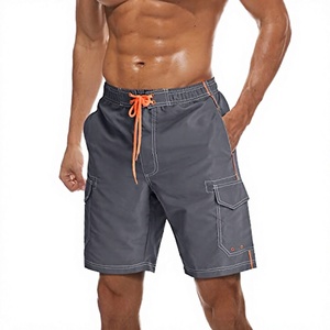 Shorts de sport respirants à séchage rapide pour hommes C7167, taille élastique, tissage écossais, collection été - Product Image 2