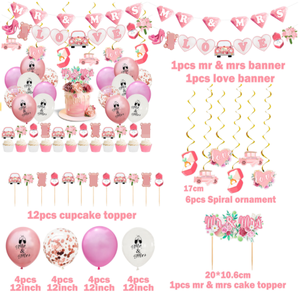 Decorazioni per Feste di Matrimonio: Anello di Diamanti, Striscioni d'Amore, Ghirlande, Topper per Cupcake, Palloncini in Lattice Stampati con Elio - Product Image 6