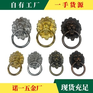 Lion Head Ring <b>Cabinet</b> Handle Zinc Alloy <b>Gold</b> Chinese Style Drawer Door Furniture Pull Medium Small Durable - Product Image 5