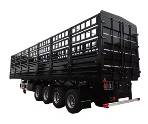 Semirremolque de 12.5M con Valla Alta/Baja Opcional, Remolque de Carga con Valla Parcial para Transporte de Frutas y Verduras - Product Image 1