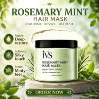 Masker Rambut Rosemary Mint Penguat dengan Biotin, Menutrisi Mendalam untuk Rambut Rusak dan Mengembang, Perawatan Ajaib Masker Rambut Rosemary