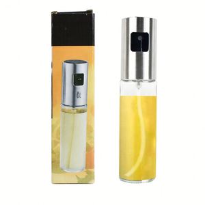 Custom Glass Spray <b>Bottle</b> Bbq Stainless Steel Olive Oil Sprayer Set for Cooking With Cleaning <b>Brush</b> & Funnel - Product Image 2
