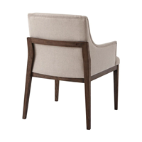 Chaise de salle à manger en bois massif avec pieds en bois, design populaire, tissu d'ameublement de luxe en gros, pour café et restaurant