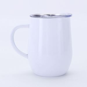 Tasse à œufs personnalisée de 12 oz avec poignée, double paroi, en acier inoxydable, isolée sous vide, créative, portable, pour le bureau, vente en gros - Product Image 4
