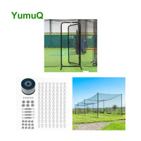 YumuQ Cage de frappe de 35 pieds pour entraînement de baseball en extérieur et en intérieur, filet de frappe pour la pratique