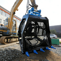 Nouveau modèle de godet de criblage pour excavatrice, godet de criblage de compost, godet de criblage de compost rotatif hydraulique, godet de criblage de terre