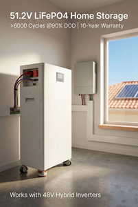 Paquete de Baterías Solares LiFePO4 de 2.5kWh, 25.6V 100Ah, Apilables y Dividibles, Solución Móvil Vertical de Montaje en Pared para Uso Residencial - Product Image 6