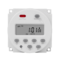 Temporizador Digital LCD de 1 Segundo de Intervalo, 5V 12V 24V 110V 220V, Interruptor Temporizador Programable Semanal de 7 Días, Relé de Tiempo Programable CN101S