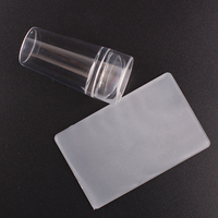 2.8 hot Jelly Head Transparent Silicone Nail Art Stamper grattoir 2.8cm tampon Transparent ongles manucure outils d'estampage