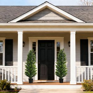 Árbol de Cedro Artificial Realista, Decoración de Hojas Verdes, Ramas de Cedro Falsas con Tacto Real, Sin Mantenimiento, Planta Verde de Simulación Perenne - Product Image 6