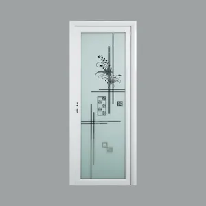 Perfil de riel de puerta de baño, puertas de vidrio, Interior de fibra de aluminio, diseños de puertas de baño
